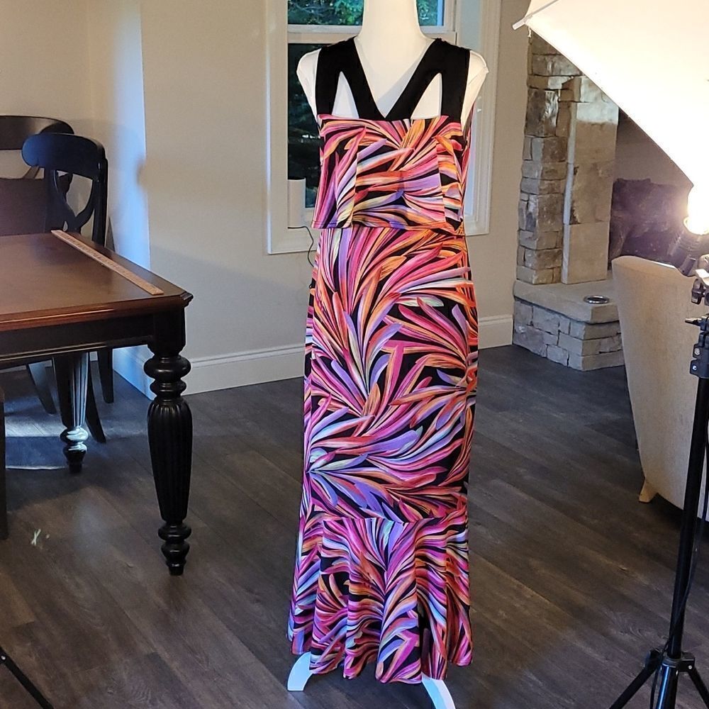 Slinky Brand Size Small Colorful Tank Dress
